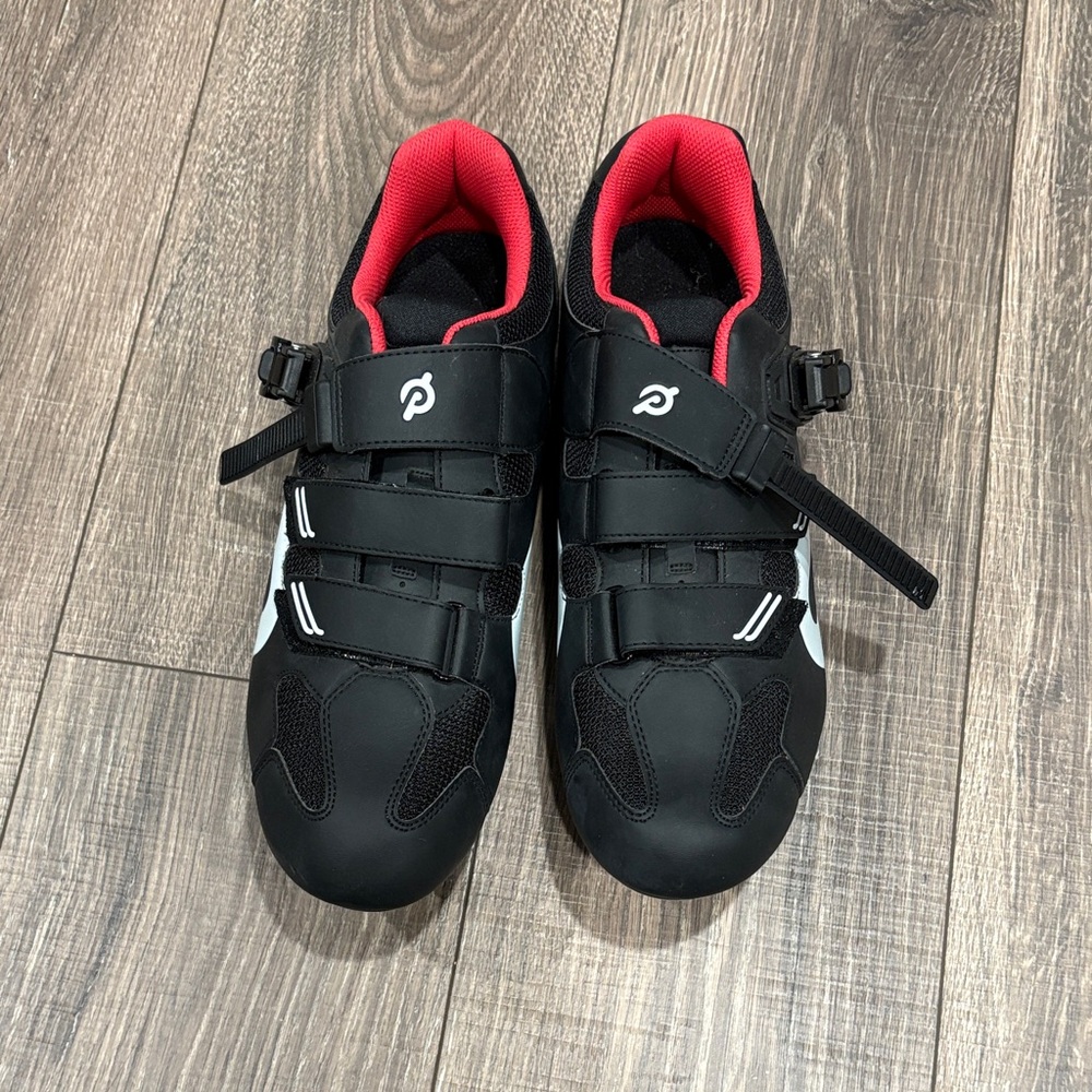 Peloton Black and Red Cycling Shoes